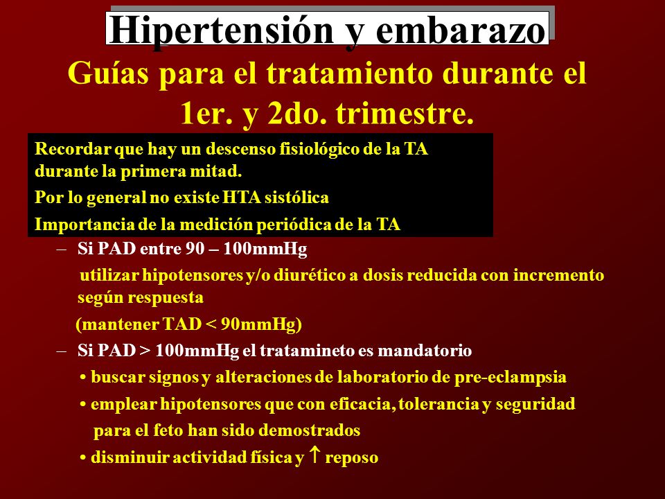Tratamiento de la hipertensión durante el embarazo Tratamiento de la hipertensión durante el embarazo